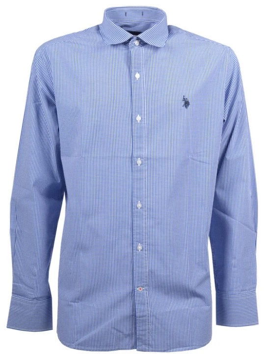 Foto van product U.S. POLO ASSN. Overhemd royal blue / koningsblauw / wit