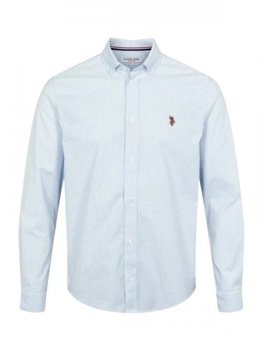 Foto van product U.S. POLO ASSN. Overhemd 'UMCalvert' lichtblauw / wit