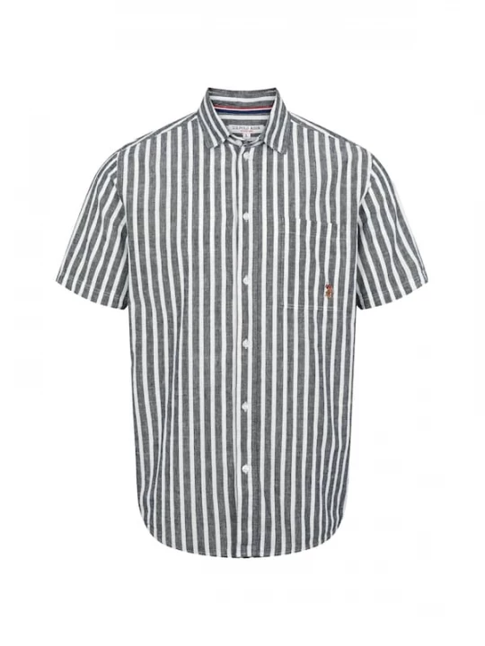 Foto van product U.S. POLO ASSN. Overhemd 'UMMarli' saffier / bruin / rood / wit