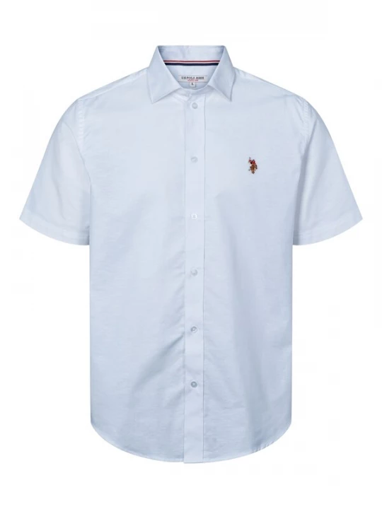 Foto van product U.S. POLO ASSN. Overhemd 'UMNatan' lichtblauw / bruin / rood / wit