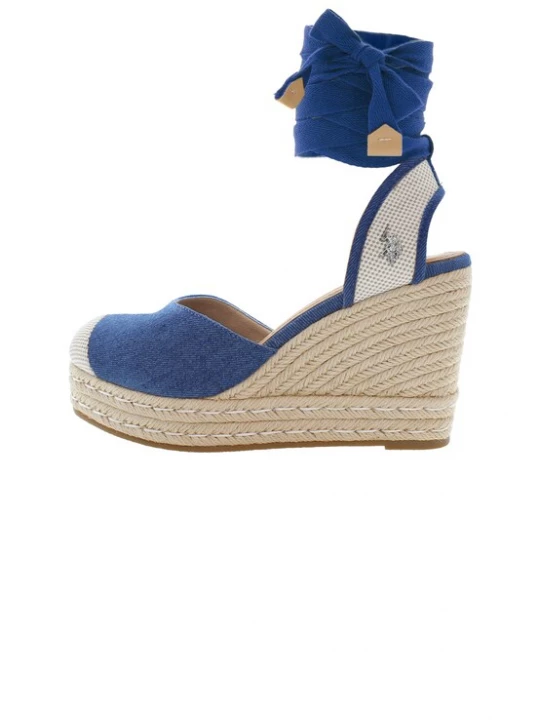 Foto van product U.S. POLO ASSN. Pumps 'STEFY' blauw denim / wit