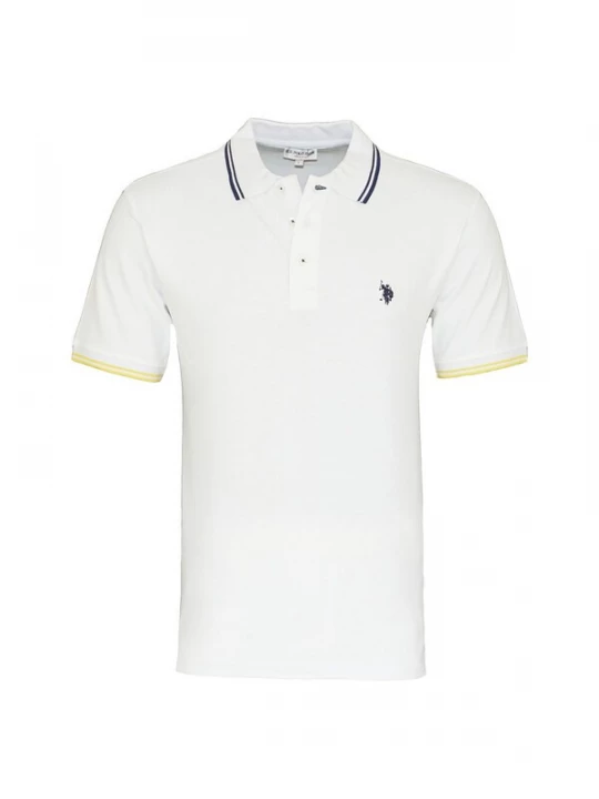 Foto van product U.S. POLO ASSN. Shirt 'Barney' geel / zwart / wit