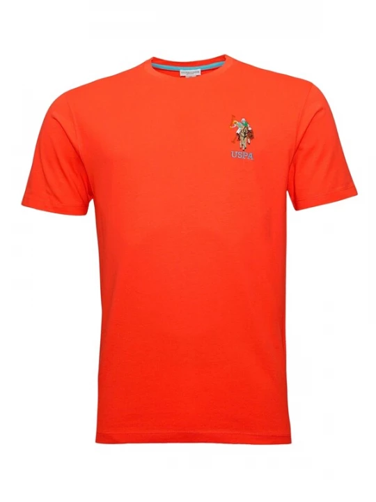 Foto van product U.S. POLO ASSN. Shirt beige / neonblauw / oranjerood