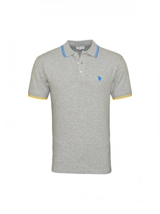 Foto van product U.S. POLO ASSN. Shirt blauw / geel / grijs gemêleerd