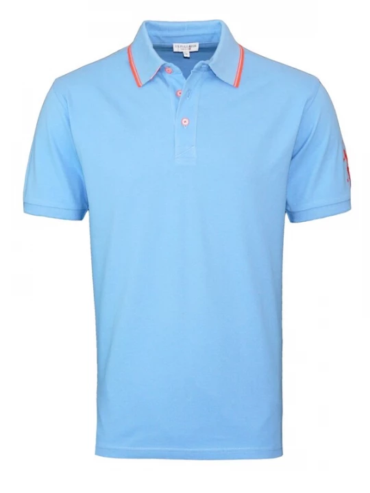 Foto van product U.S. POLO ASSN. Shirt 'Bust' lichtblauw / oranje