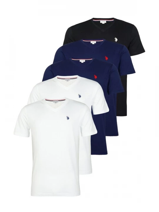 Foto van product U.S. POLO ASSN. Shirt donkerblauw / lichtrood / zwart / wit