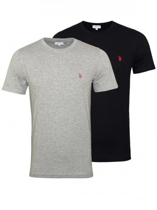 Foto van product U.S. POLO ASSN. Shirt grijs gemêleerd / zwart