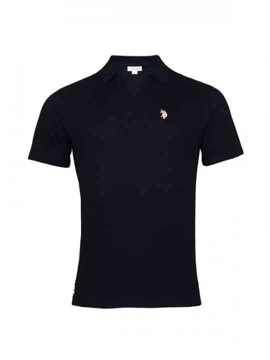 Foto van product U.S. POLO ASSN. Shirt 'Knopflos' zwart