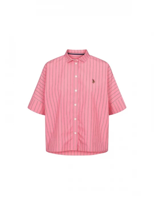 Foto van product U.S. POLO ASSN. Shirt ' Melodie Striped ' lichtroze