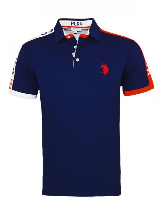 Foto van product U.S. POLO ASSN. Shirt 'Play' navy / rood / wit