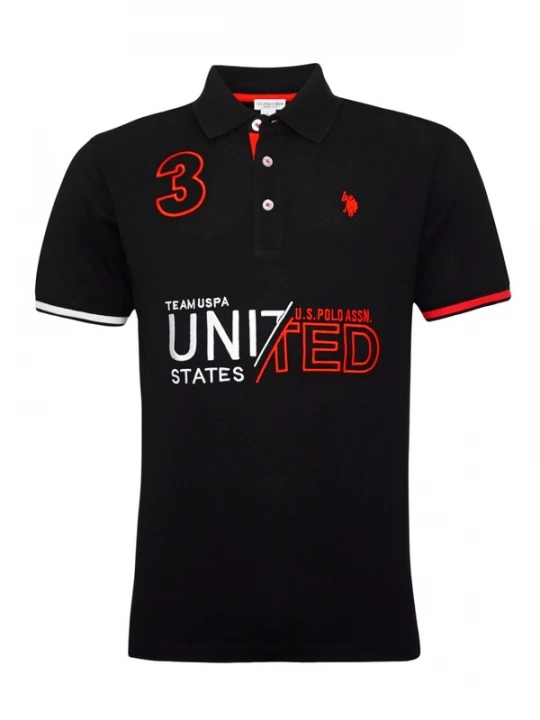 Foto van product U.S. POLO ASSN. Shirt rood / zwart / wit