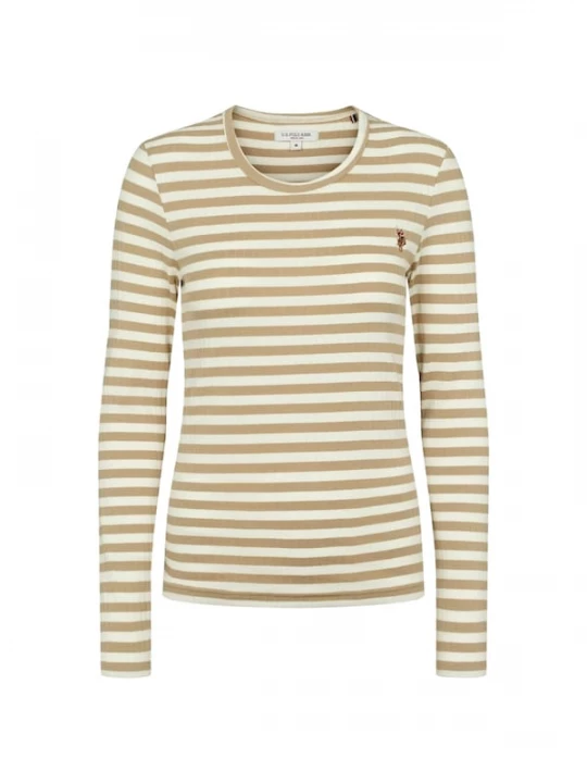 Foto van product U.S. POLO ASSN. Shirt 'UWChanett' riet / offwhite