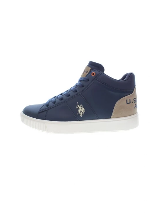 Foto van product U.S. POLO ASSN. Sneakers hoog 'Tymes010MDyn1' beige / donkerblauw