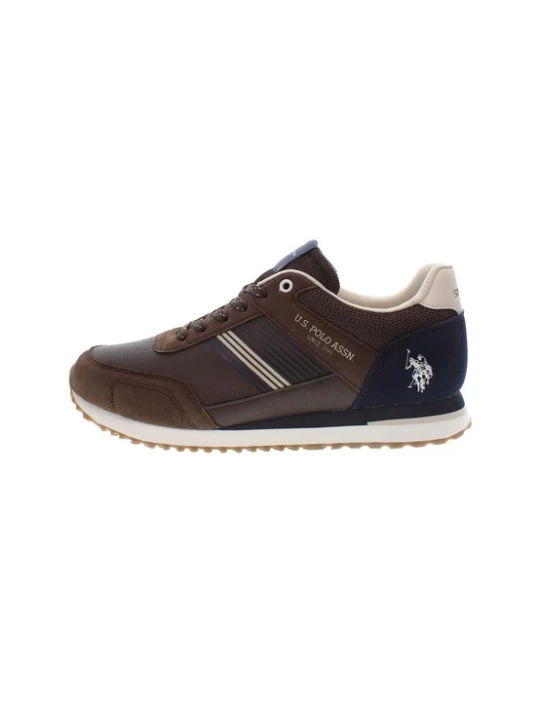 Foto van product U.S. POLO ASSN. Sneakers laag blauw / donkerbruin / wit