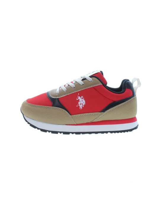 Foto van product U.S. POLO ASSN. Sneakers 'Nobik013K / 5NH4' beige / donkerblauw / rood