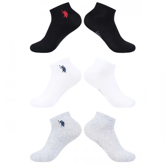 Foto van product U.S. POLO ASSN. Sokken navy / stone grey / zwart / wit