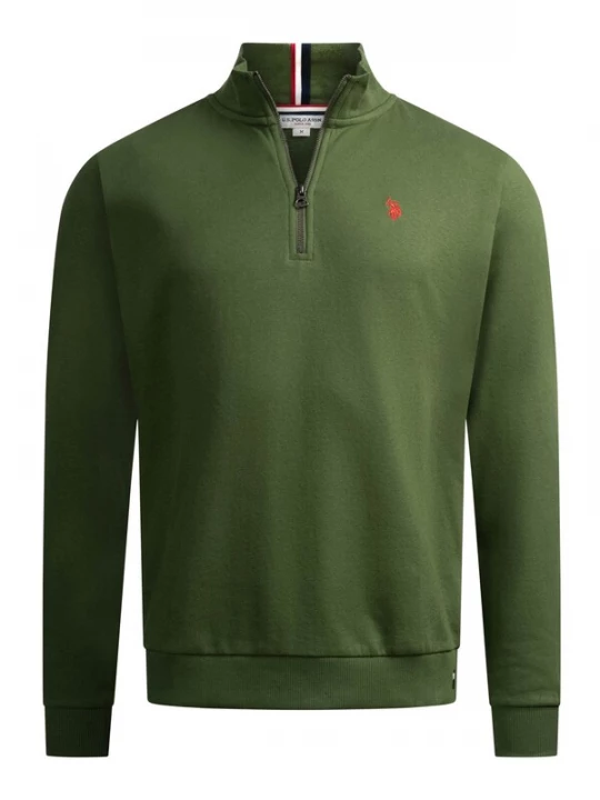 Foto van product U.S. POLO ASSN. Sweatshirt olijfgroen / rood