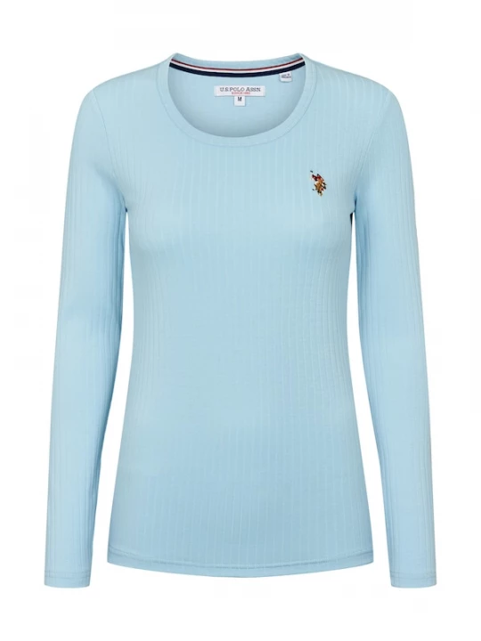 Foto van product U.S. POLO ASSN. Top lichtblauw / karamel / kersrood / offwhite
