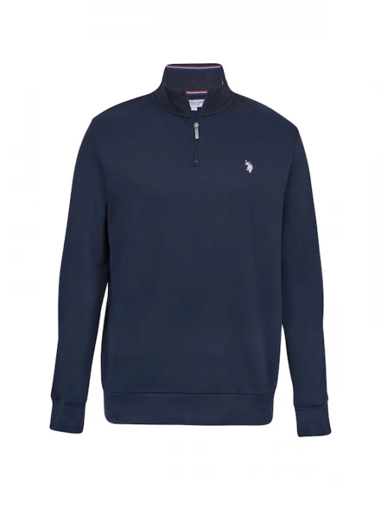 Foto van product U.S. POLO ASSN. Trui 'UMKurt' saffier / bloedrood / wit