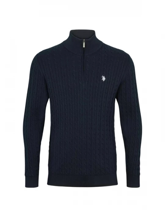 Foto van product U.S. POLO ASSN. Trui 'UMRomeo' saffier / wit