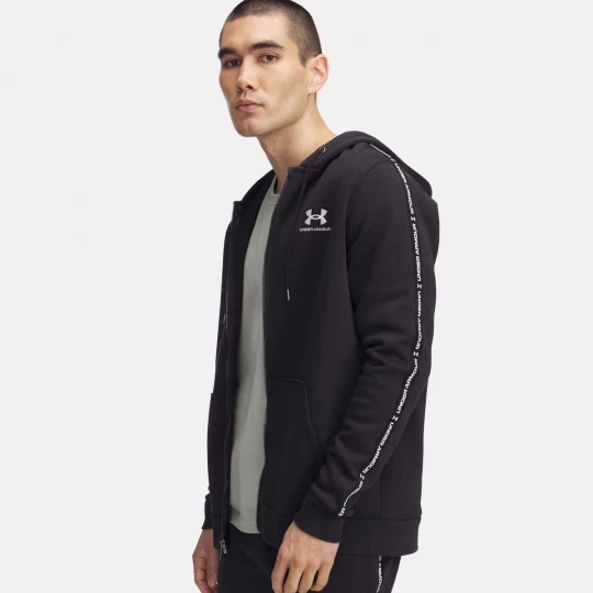 Foto van product UA Icon Fleece FZ Taping black Under Armour
