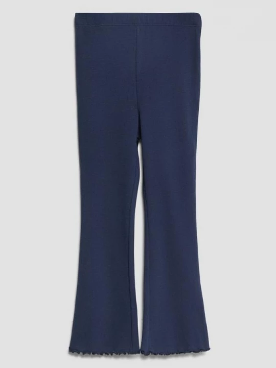 Foto van product Uitlopende geribde legging met rolzoom s.Oliver blauw