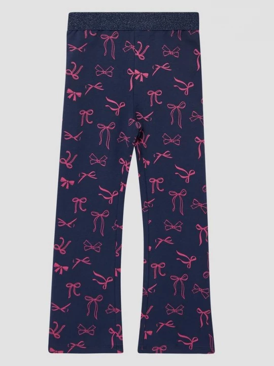 Foto van product Uitlopende legging met glitter tailleband en print s.Oliver blauw