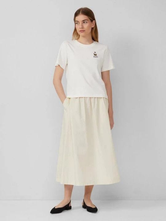 Foto van product Uitlopende rok in relaxed fit popeline s.Oliver crème