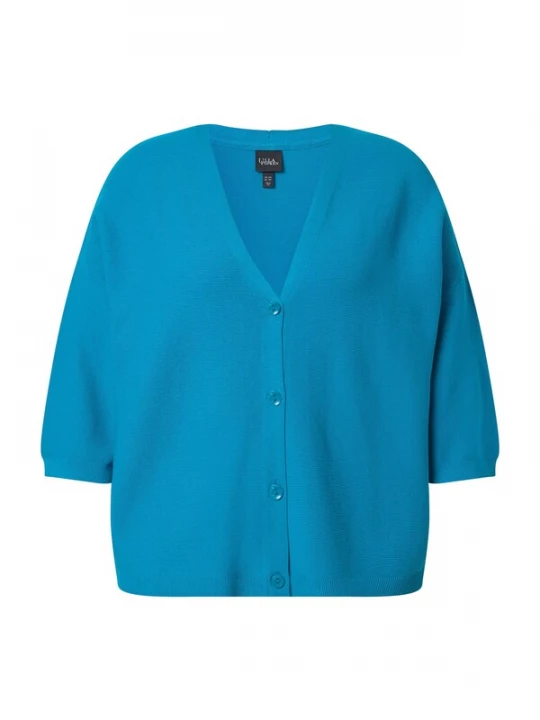 Foto van product Ulla Popken Gebreid vest azuur