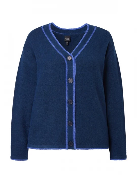 Foto van product Ulla Popken Gebreid vest blauw / donkerblauw