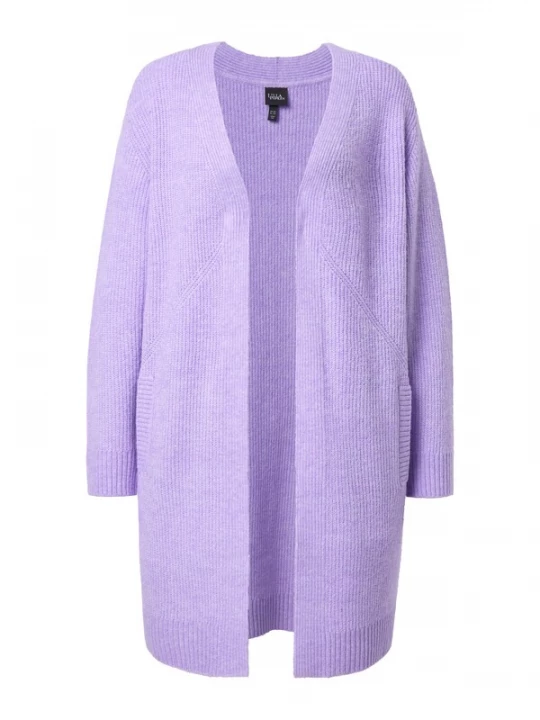 Foto van product Ulla Popken Gebreid vest lavendel