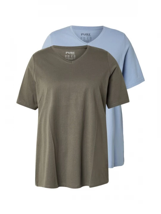 Foto van product Ulla Popken Shirt lichtblauw / kaki