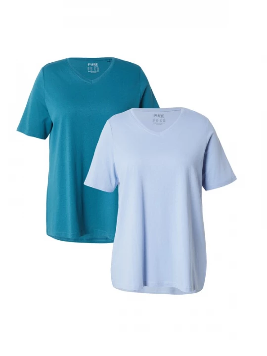 Foto van product Ulla Popken Shirt lichtblauw / petrol