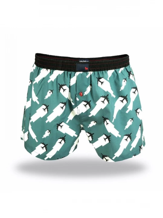 Foto van product UNABUX Boxershorts ' Prints ' groen / wit