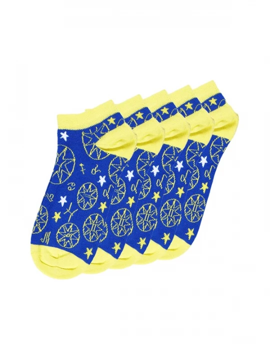 Foto van product UNABUX Sokken blauw / lichtgeel