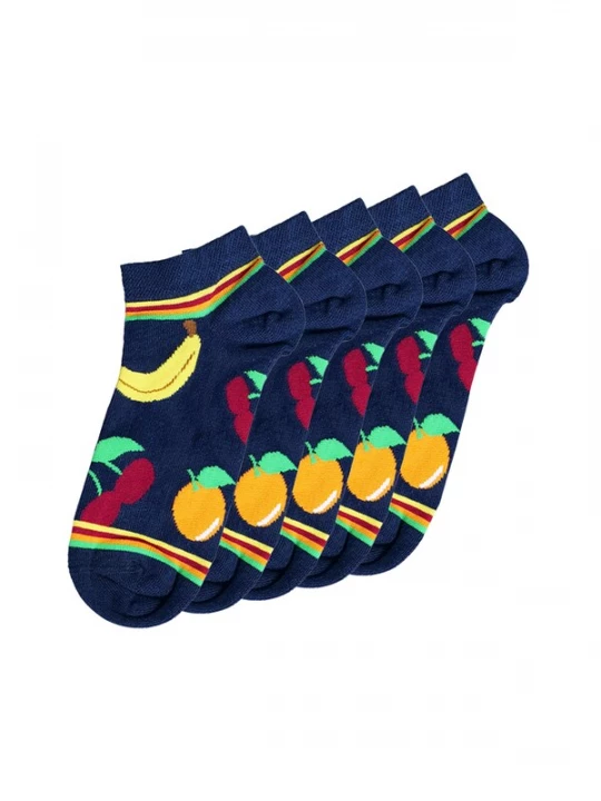 Foto van product UNABUX Sokken donkerblauw / geel / groen / oranje