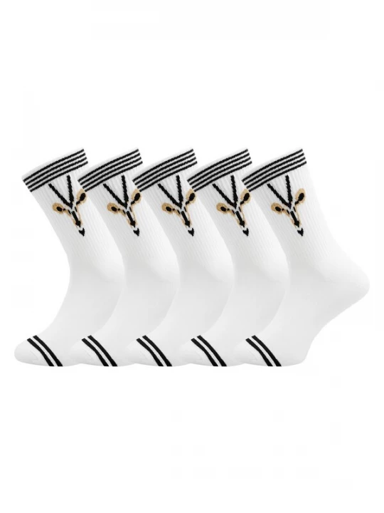 Foto van product UNABUX Sokken 'Touchdown' beige / zwart / wit