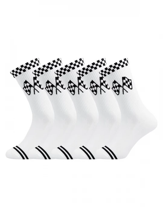 Foto van product UNABUX Sokken 'Touchdown' zwart / wit