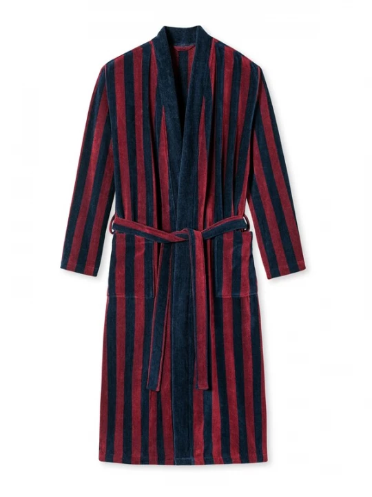 Foto van product uncover by SCHIESSER Badjas lang navy / bordeaux