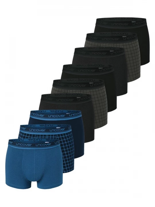 Foto van product uncover by SCHIESSER Boxershorts 'Cotton' zwart gemêleerd
