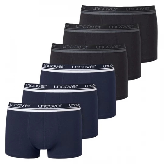 Foto van product uncover by SCHIESSER Boxershorts navy / grijs / zwart / wit