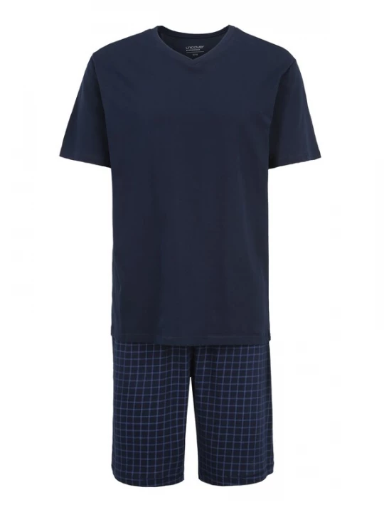 Foto van product uncover by SCHIESSER Pyjama kort blauw / nachtblauw