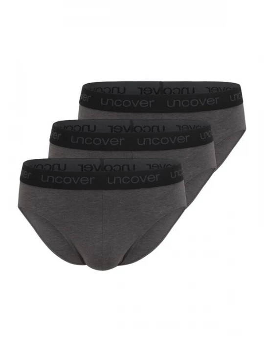 Foto van product uncover by SCHIESSER Slip ' 3er-Pack Uncover ' donkergrijs