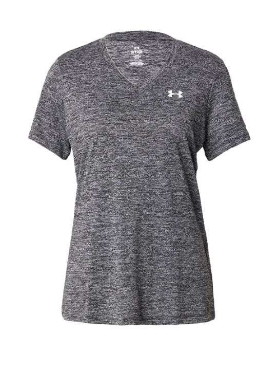 Foto van product UNDER ARMOUR Functioneel shirt 'Twist' grijs gemêleerd / wit