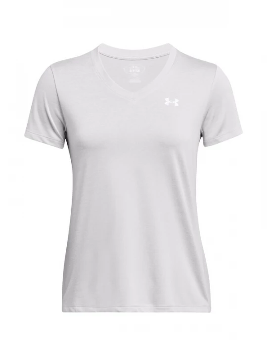Foto van product UNDER ARMOUR Functioneel shirt 'Twist' lichtgrijs / wit