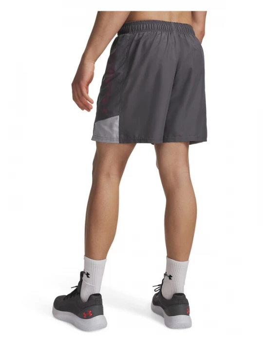 Foto van product UNDER ARMOUR Sportbroek 'Tech Utility ' grafiet / lichtgrijs / bloedrood