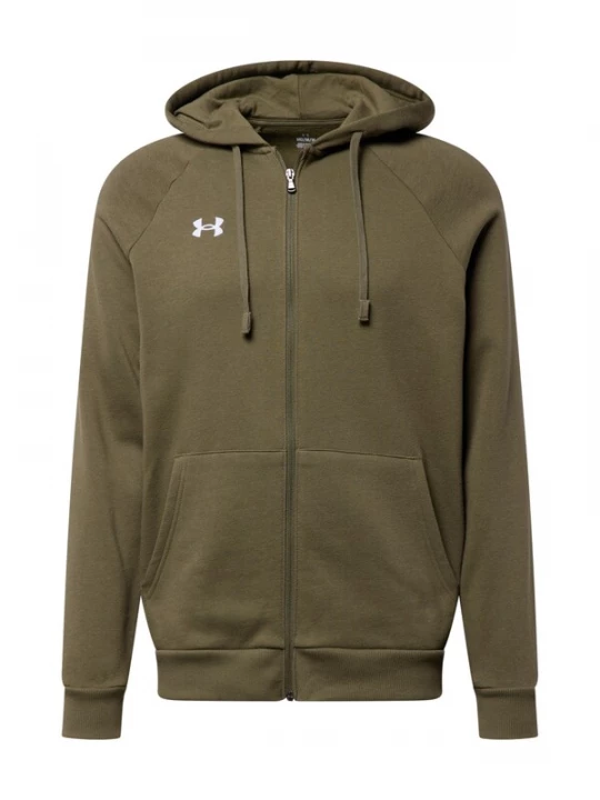 Foto van product UNDER ARMOUR Sportsweatvest 'Rival' olijfgroen / wit