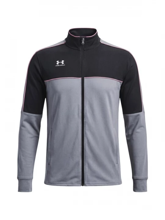 Foto van product UNDER ARMOUR Trainingsjack 'Challenger' basaltgrijs / zwart / wit
