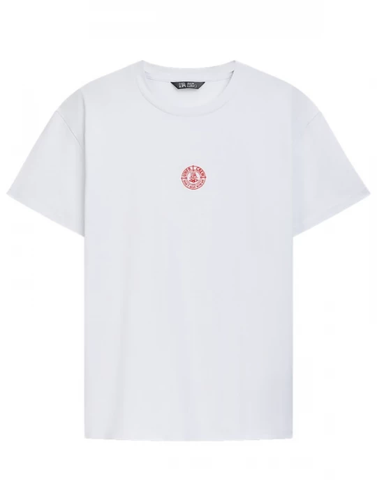Foto van product Unfair Athletics Shirt 'DMWU' rood / wit