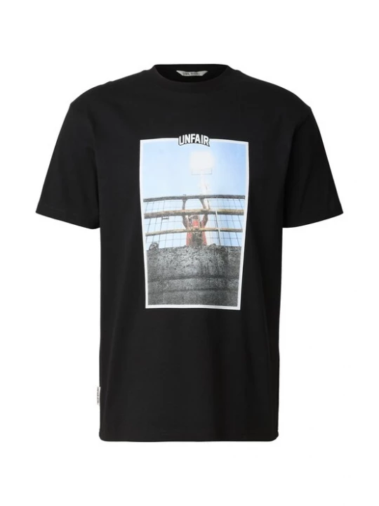 Foto van product Unfair Athletics Shirt 'New Generation' hemelsblauw / kastanjebruin / grijs gemêleerd / zwart